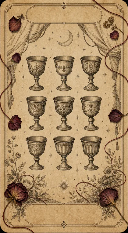 Nine of Cups Fatewave tarot card art
