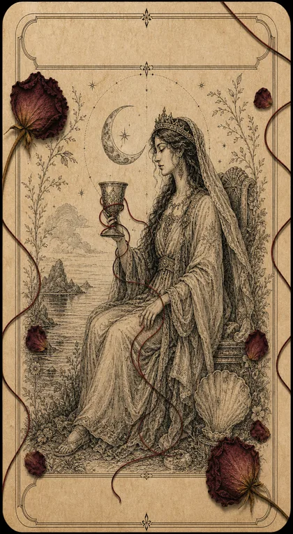 Queen of Cups Fatewave tarot card art