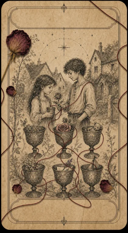 Six of Cups Fatewave tarot card art