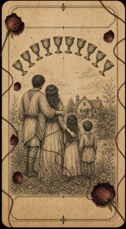 Ten of Cups Fatewave tarot card art