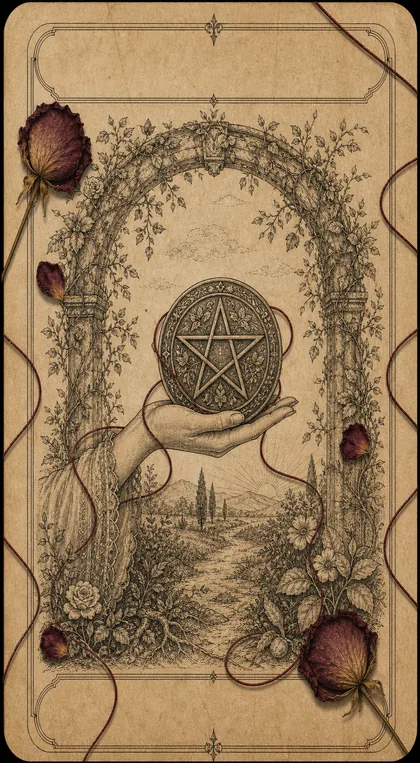 Ace of Pentacles Fatewave tarot card art