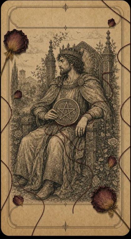 King of Pentacles Fatewave tarot card art