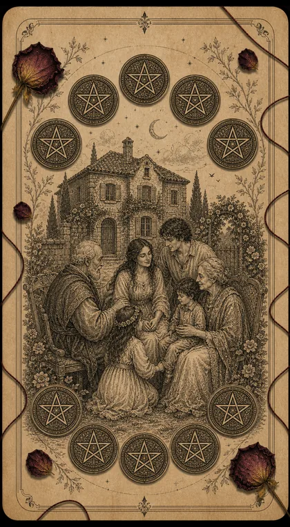 Ten of Pentacles Fatewave tarot card art