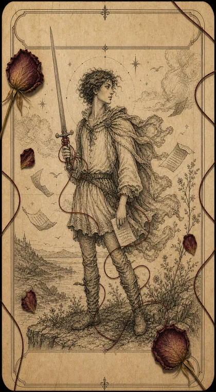 Page of Swords Fatewave tarot card art