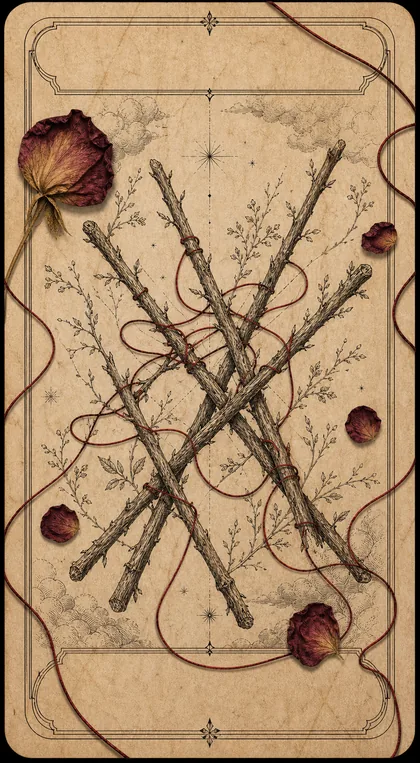 Five of Wands Fatewave tarot card art